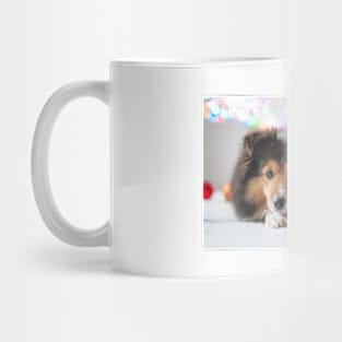 Sheltie with Christmas Bulb Mug